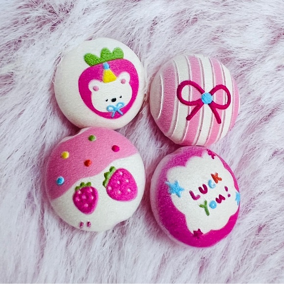 Pink Rounded Button Charms For your DIY - Picture 2 of 2